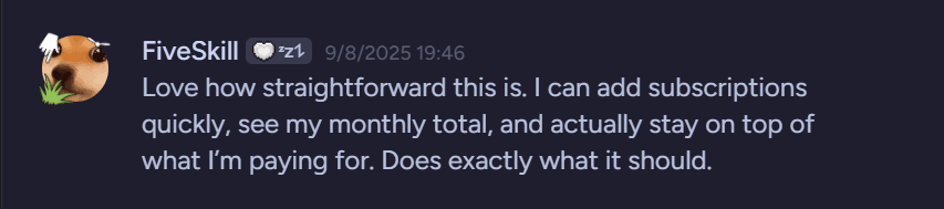 FiveSkill's testimonial